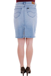 LEE PENCIL SKIRT DAMSKA SPÓDNICA JEANSOWA PALE RIDER L38GRKXS 112108203